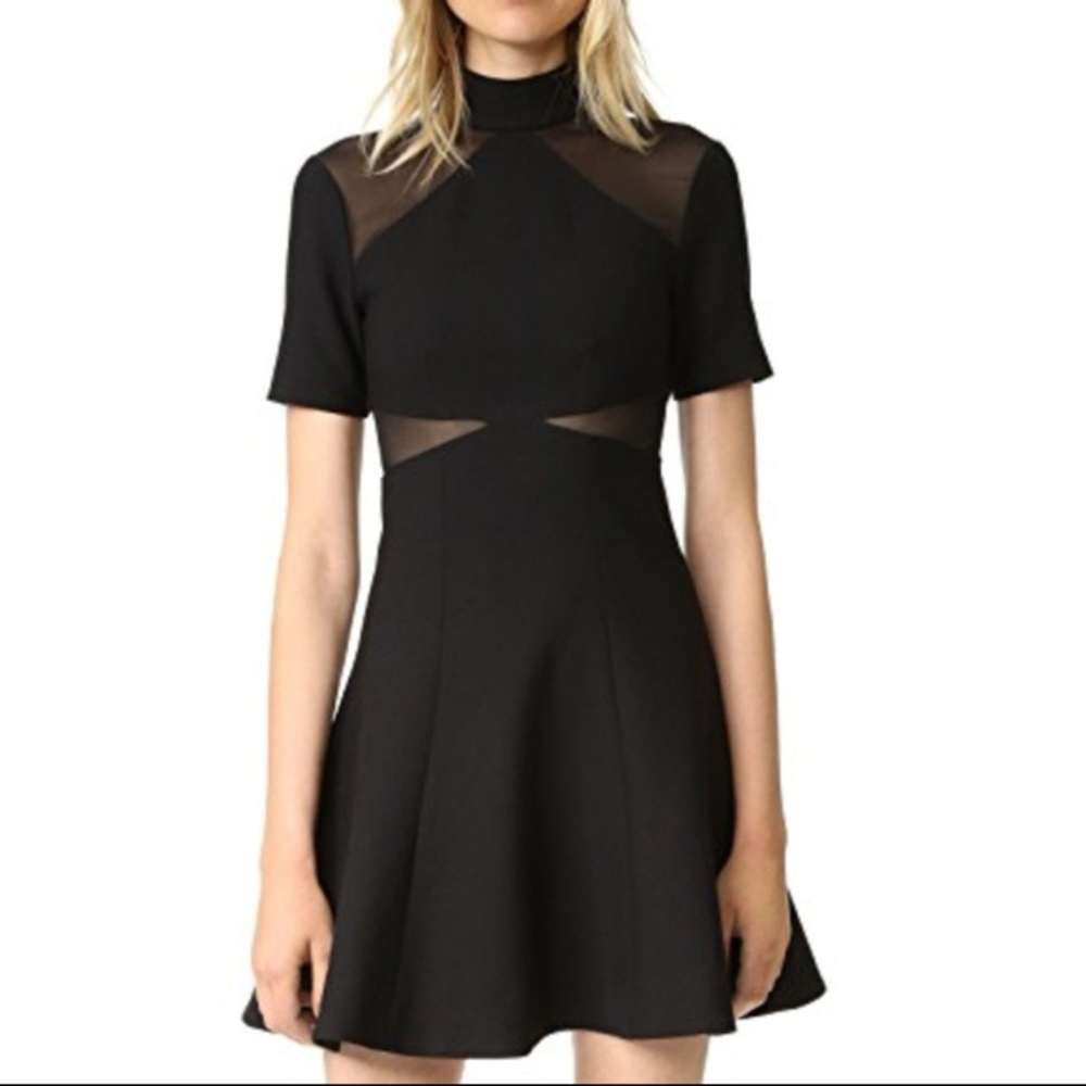 Cinq a Sept Binx Silk-blend Chiffon-paneled Dress